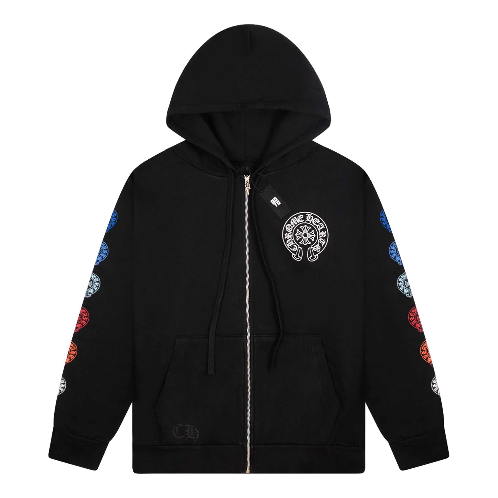 Chrome heart hoodie good zip up