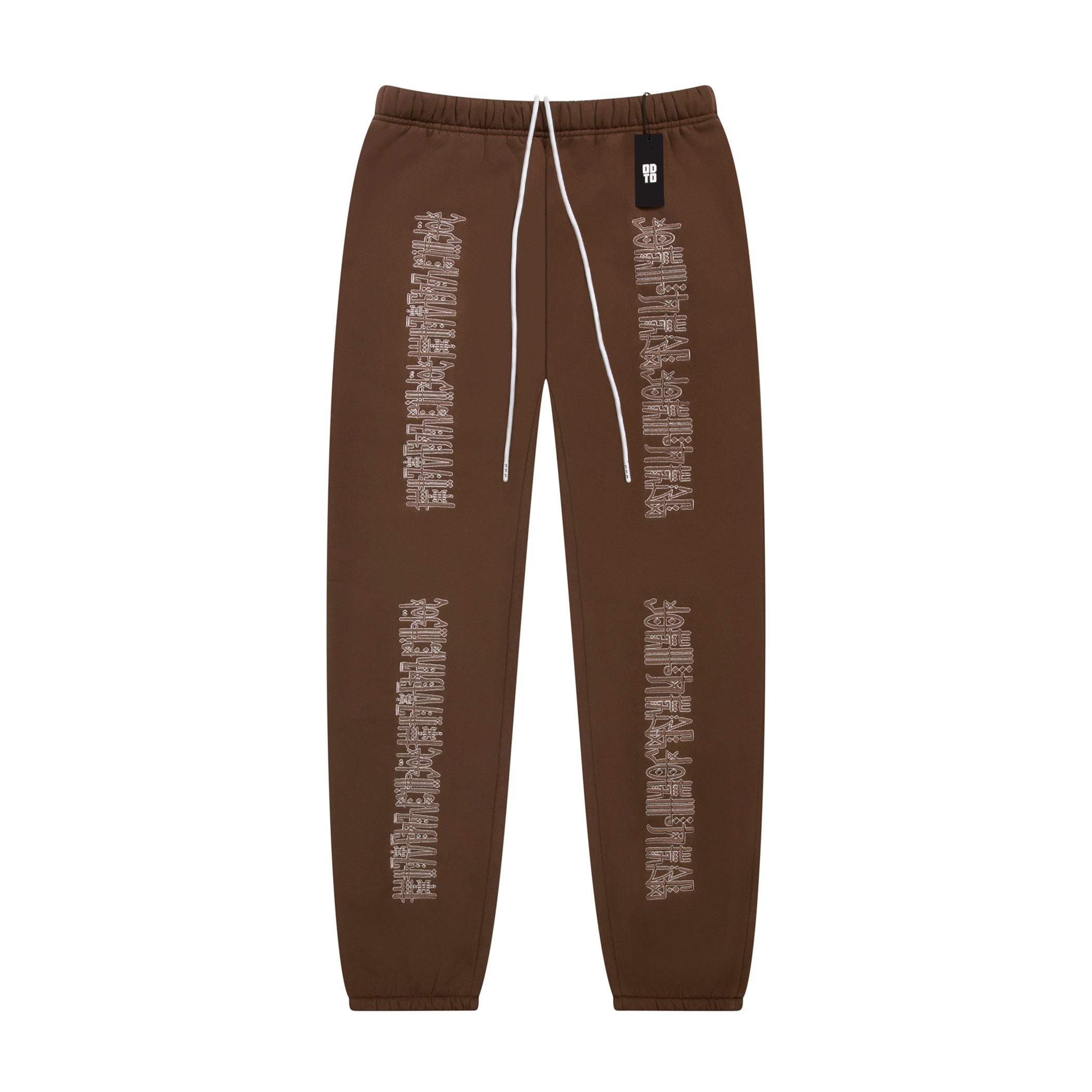 OD SKELETON SCRIPT SWEATPANT CHOCOLATE