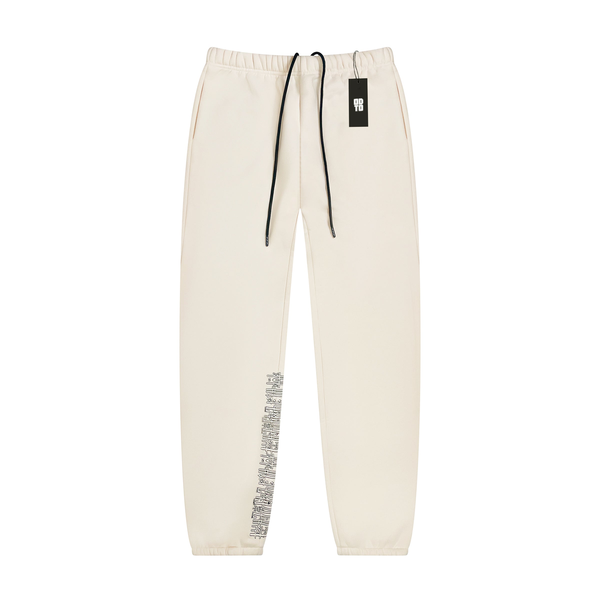 OD SKELETON SCRIPT SWEATPANT CREAM