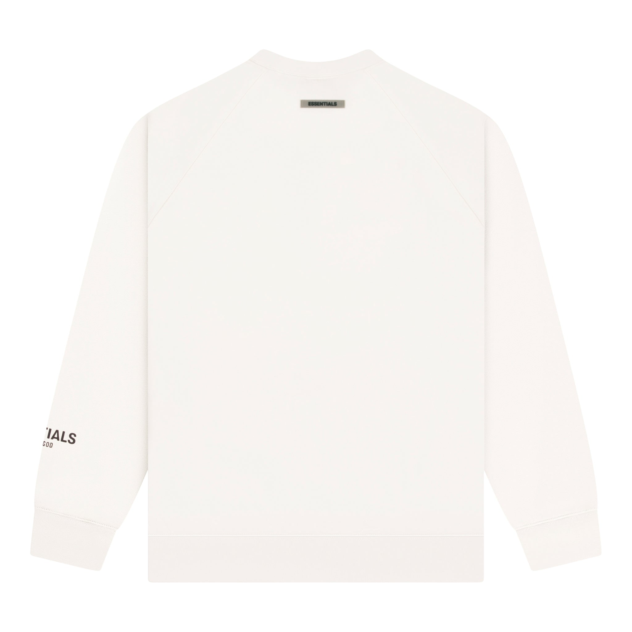 ESSENTIALS FRONT LOGO CREWNECK WHITE – ODTO