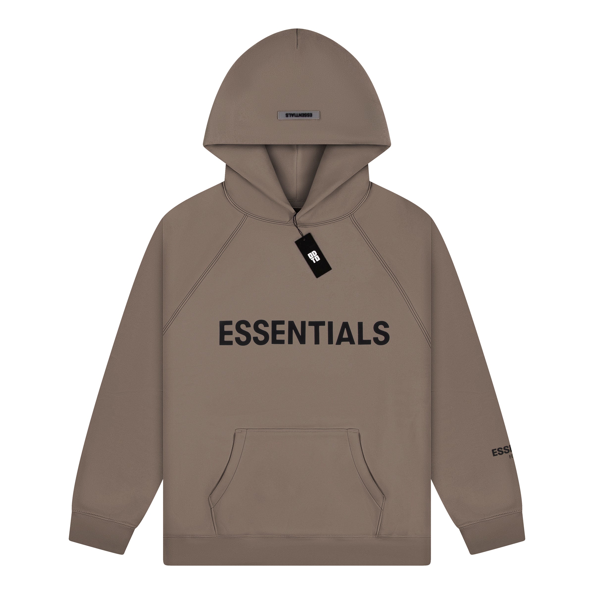 ESSENTIALS FRONT LOGO HOODIE TAUPE