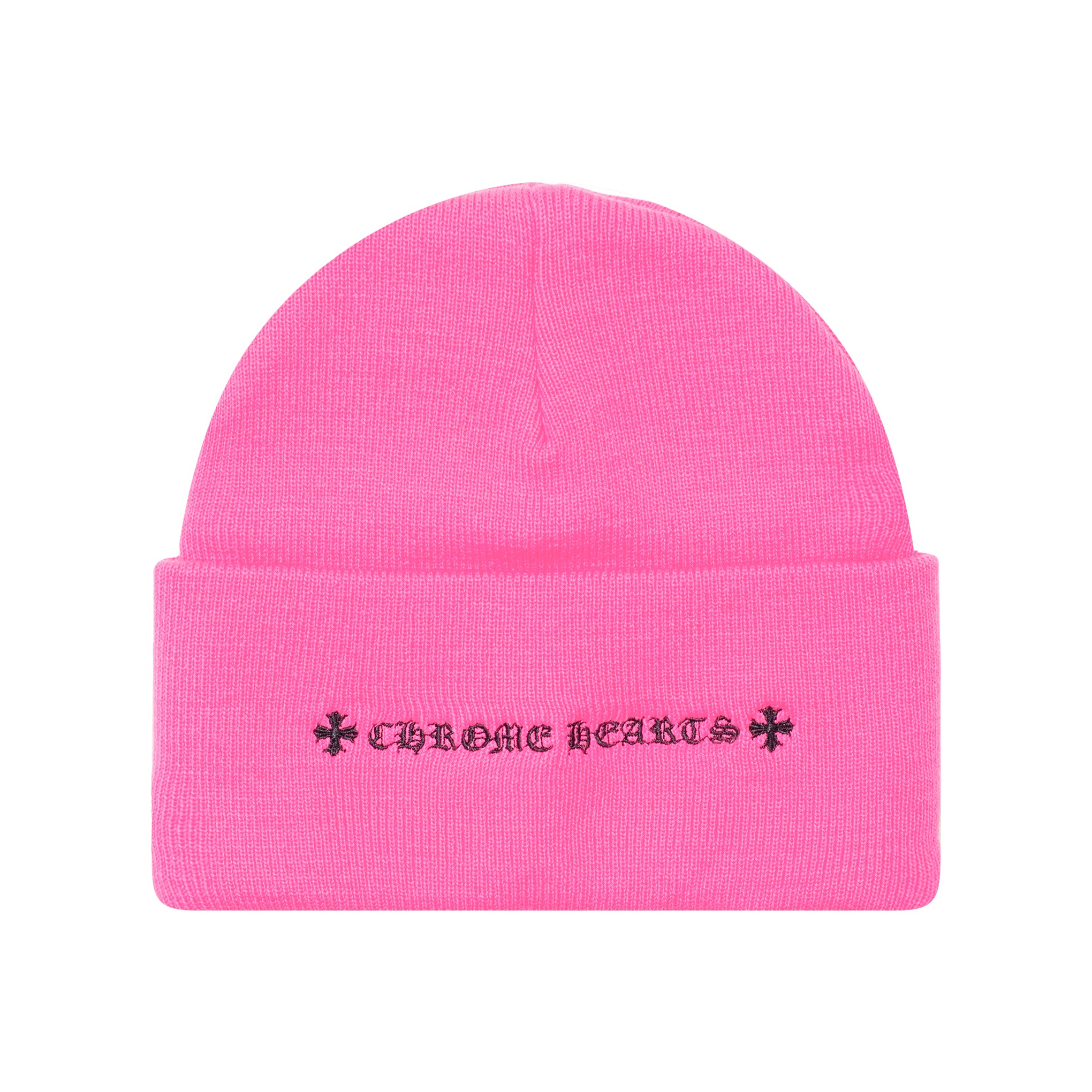 CHROME HEARTS TRIPLE CROSS BEANIE PINK