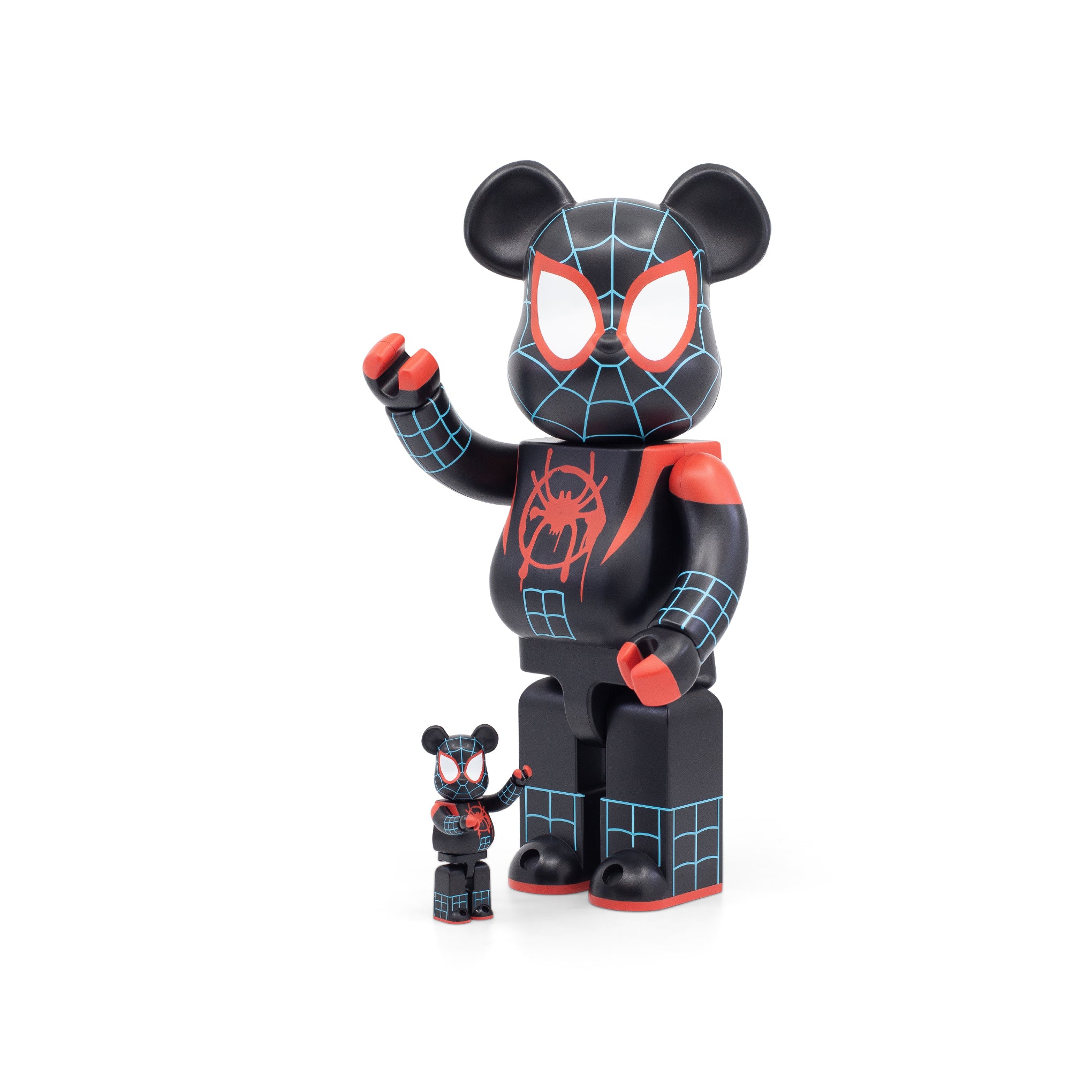 BEARBRICK SPIDER-MAN: INTO THE SPIDER-VERSE MILES MORALES 100% & 400% SET