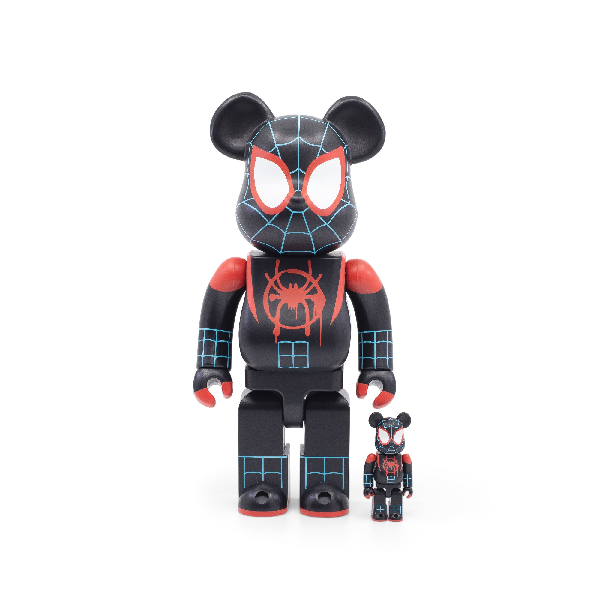 BEARBRICK SPIDER-MAN: INTO THE SPIDER-VERSE MILES MORALES 100% & 400% SET