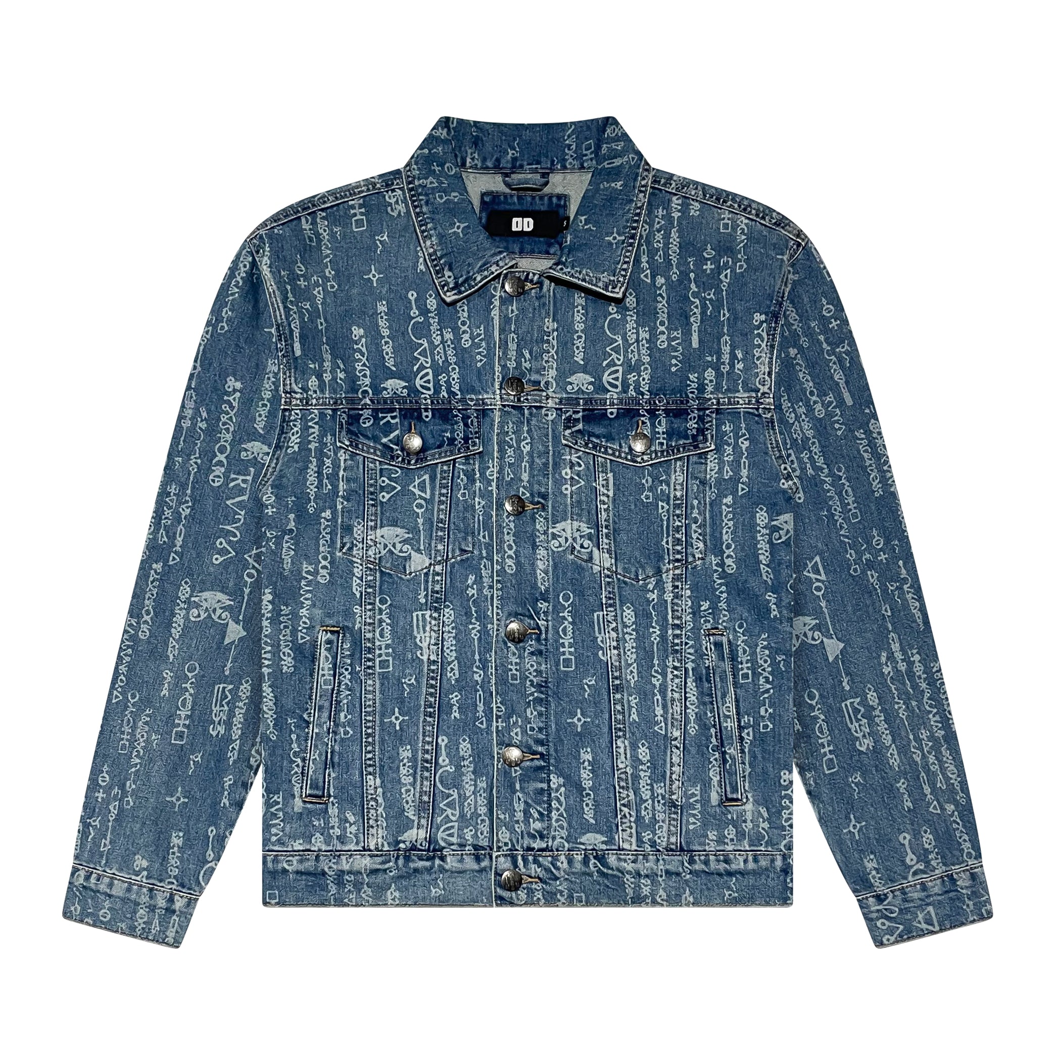 OD ALCH3MIST SCRIPT DENIM JACKET