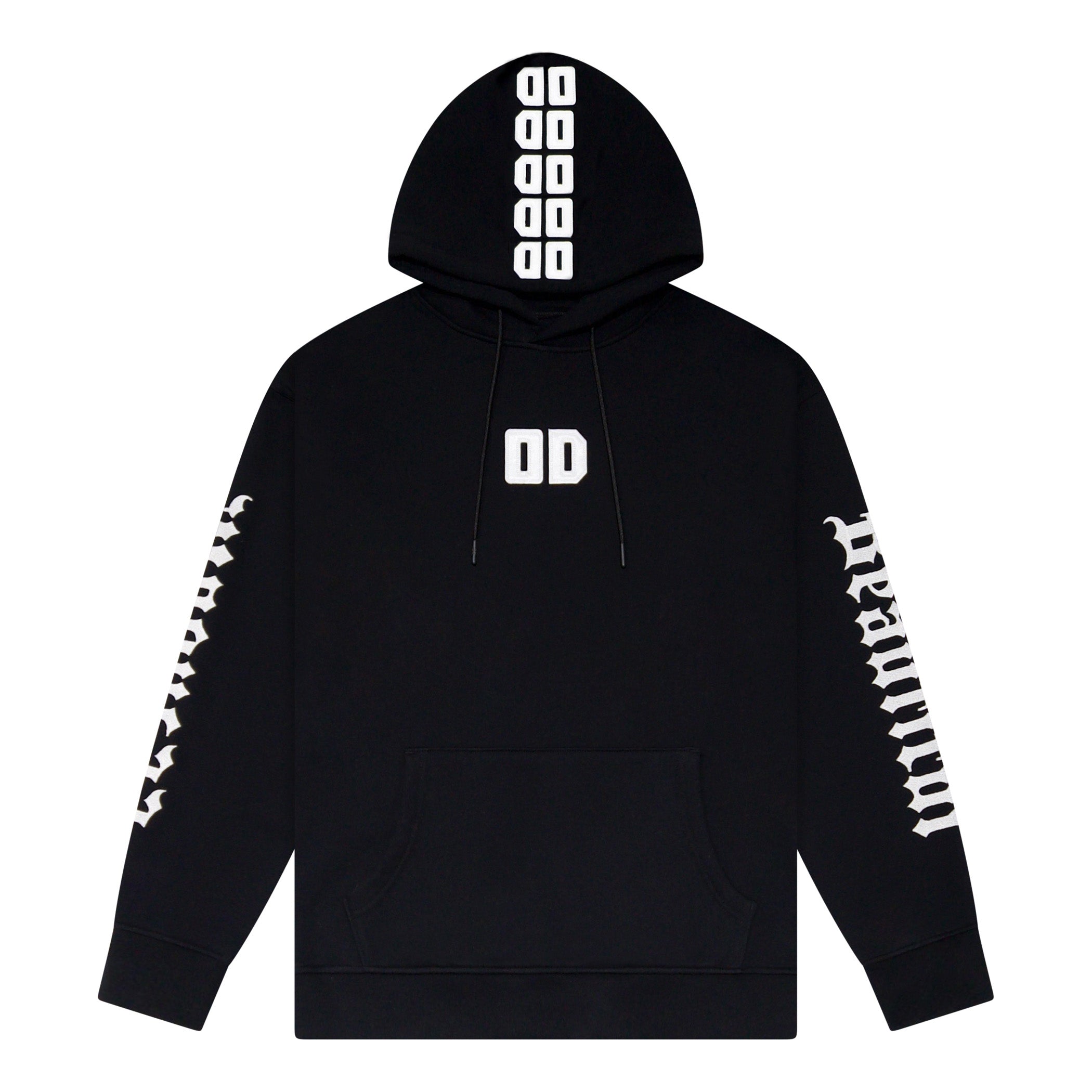 OD BEAUTIFUL MADNESS NEON HOODIE BLACK/ORANGE