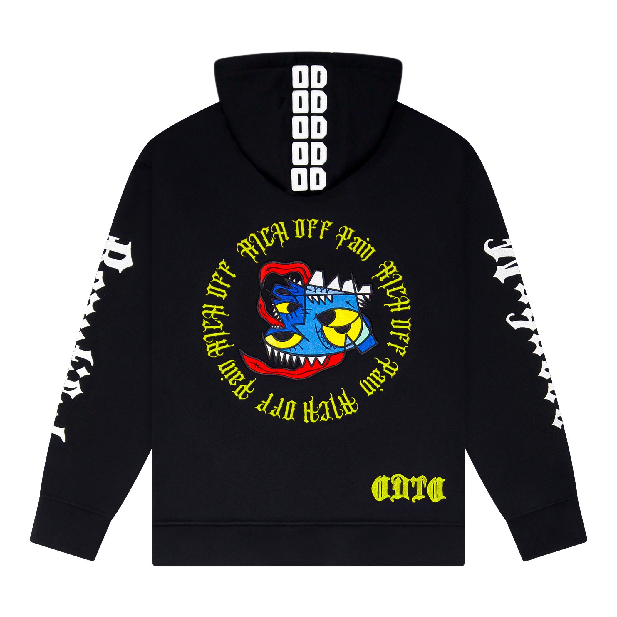 OD BEAUTIFUL MADNESS NEON HOODIE BLACK/YELLOW