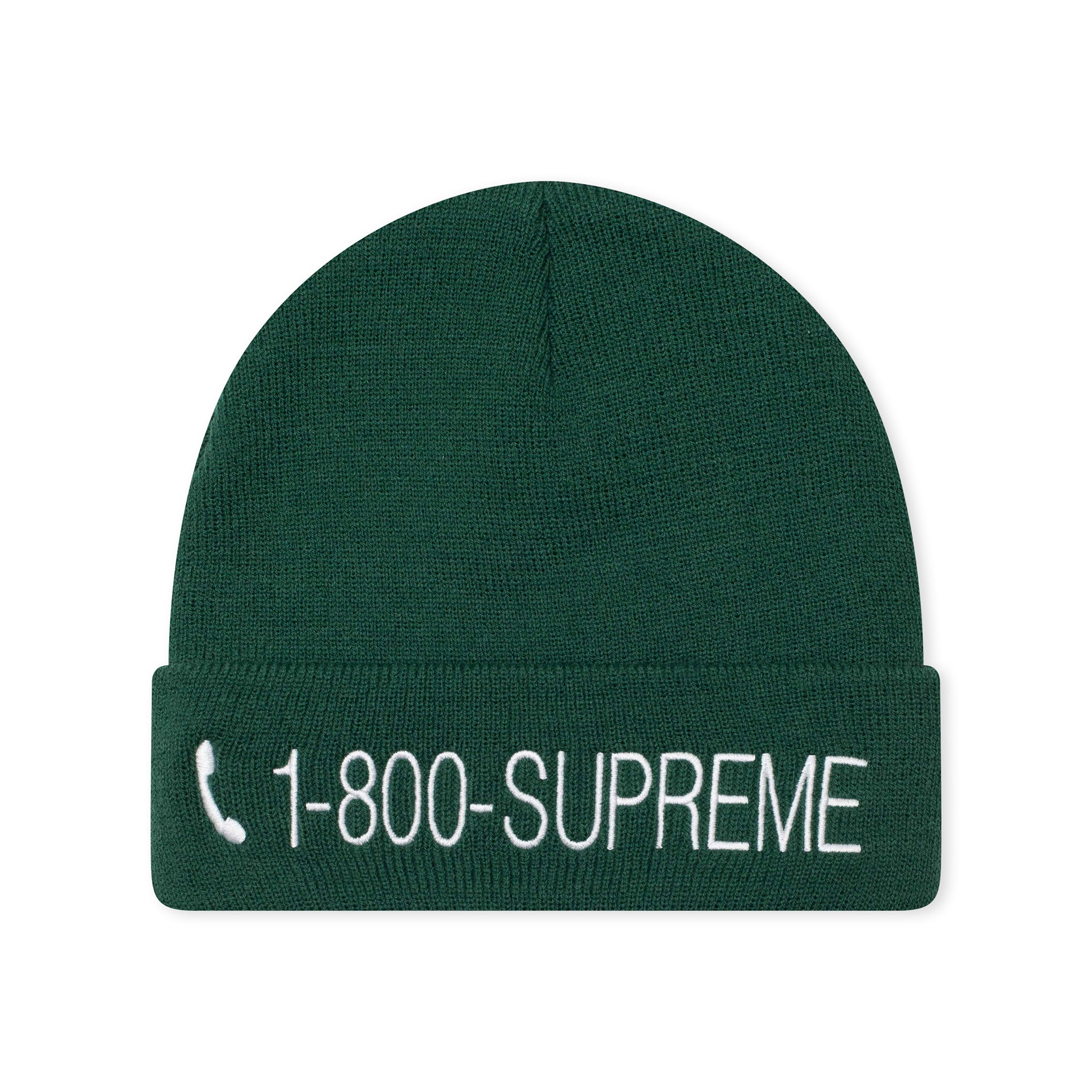 SUPREME 1-800 绿色无檐便帽