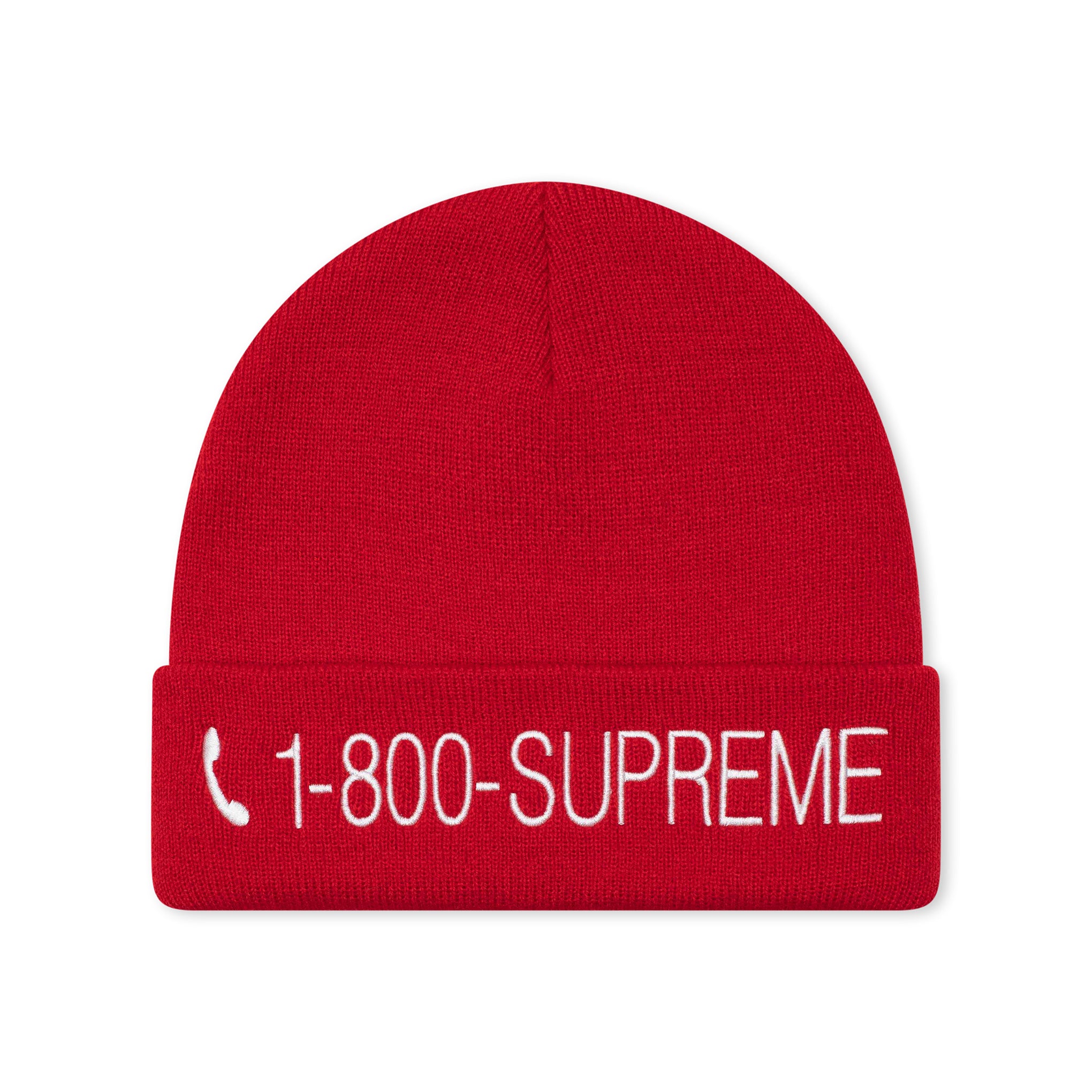 SUPREME 1-800 红色无檐便帽