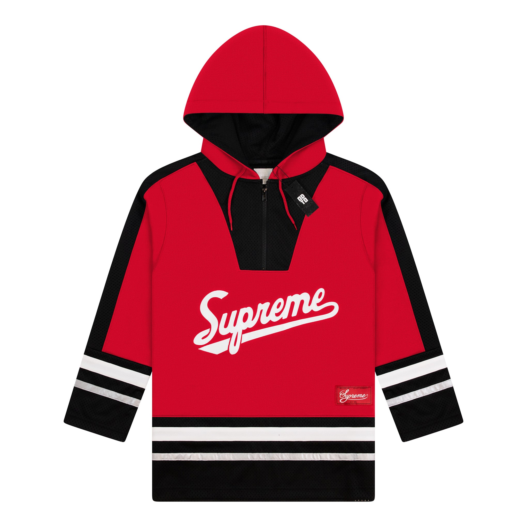 supreme 3Mreflective hooded hockey top黒M