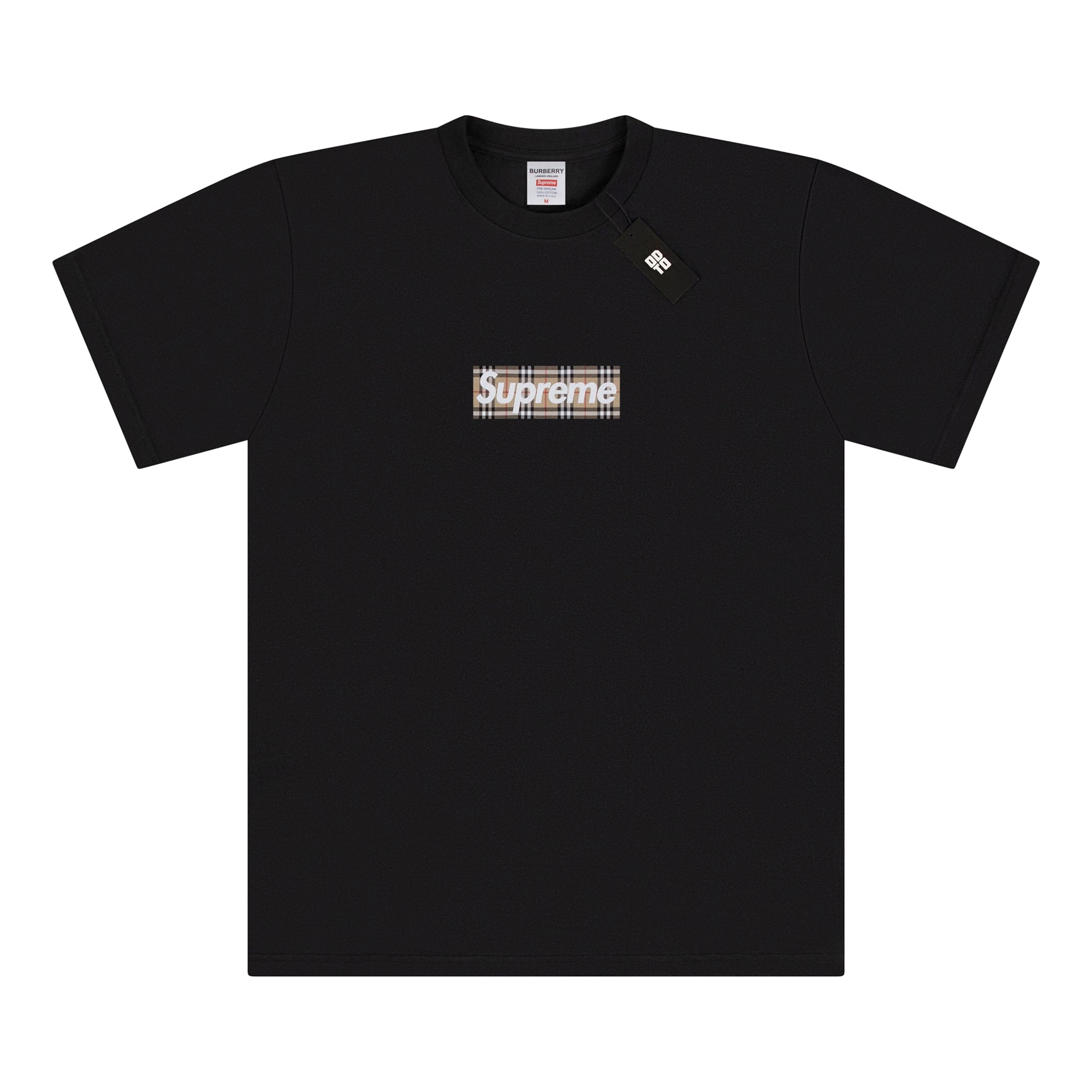 SUPREME BURBERRY BOX 徽标 T 恤