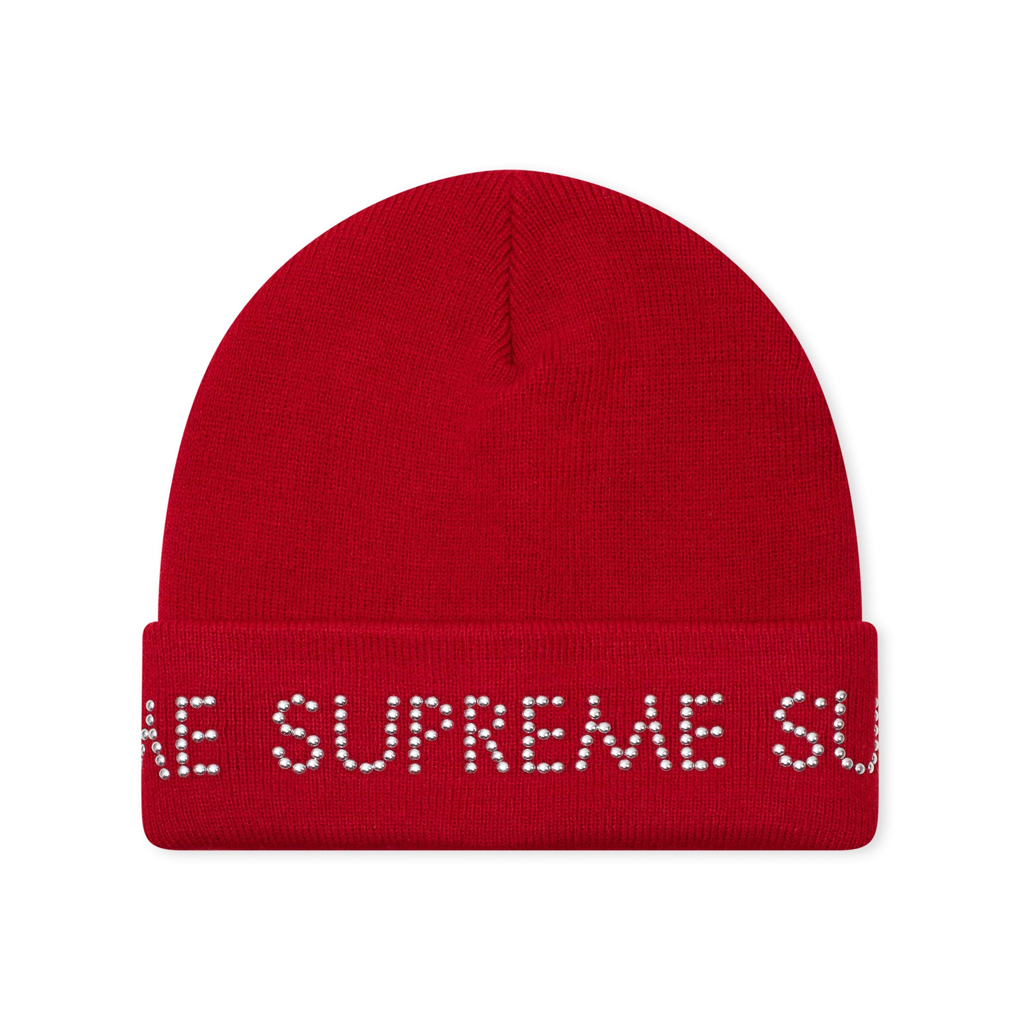 SUPREME STUDDED BEANIE RED (FW16)