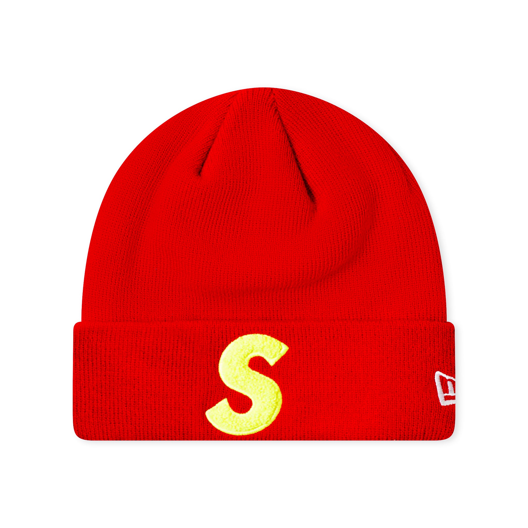 SUPREME NEW ERA S 徽标毛线帽 红色（2019 秋冬）