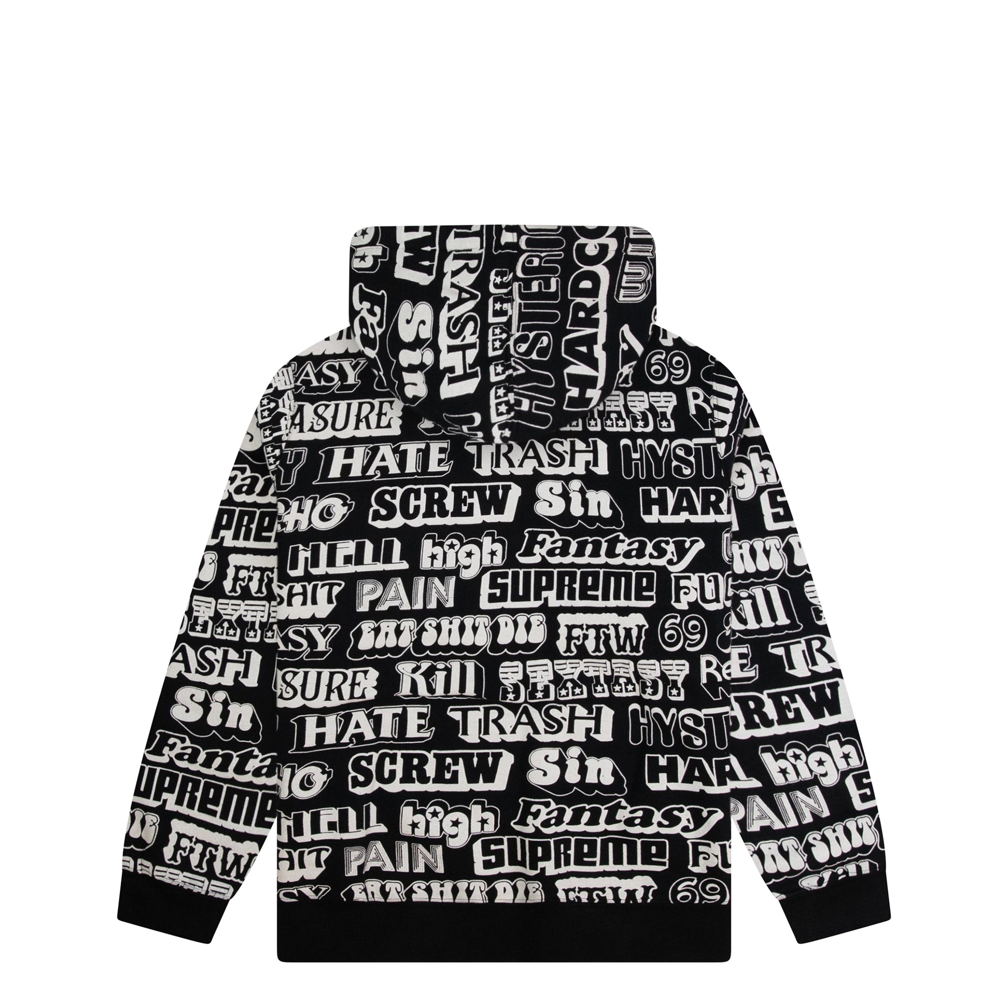 SUPREME HYSTERIC GLAMOUR TEXT HOODIE