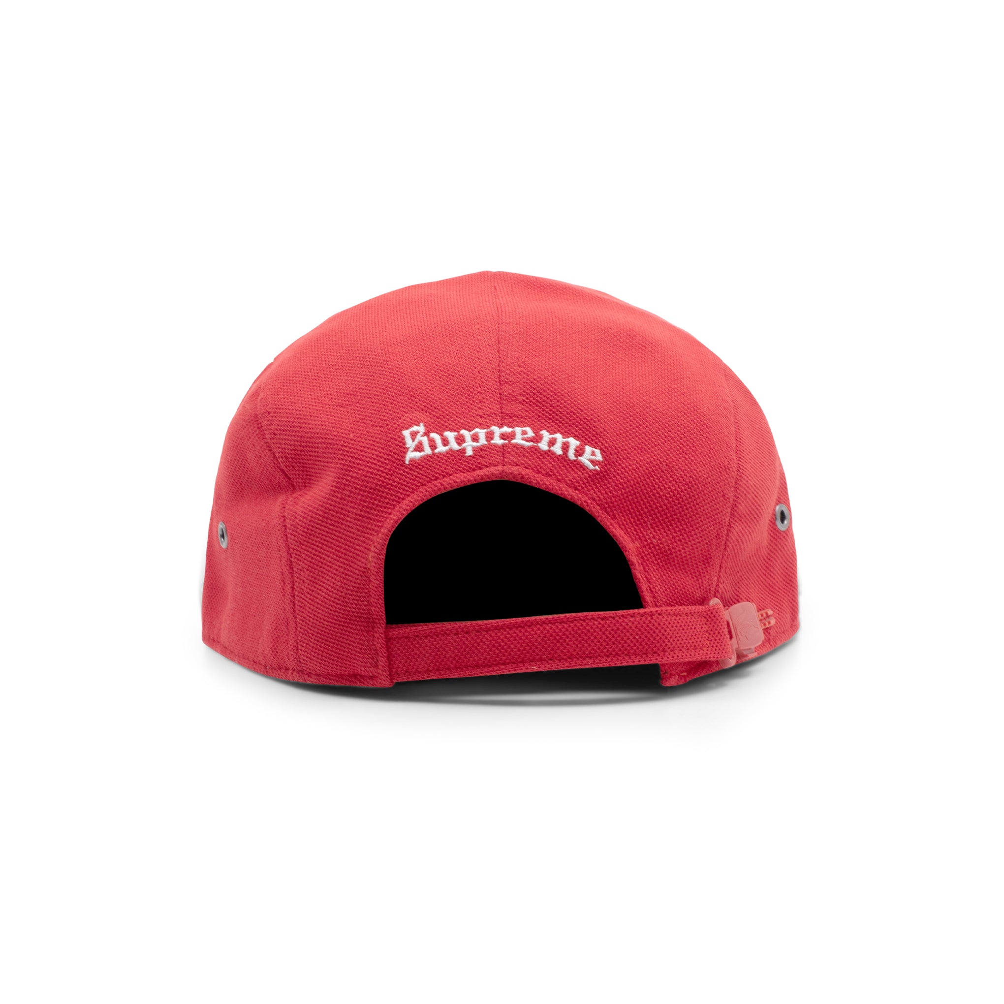 SUPREME LACOSTE PIQUE KNIT CAMP CAP RED