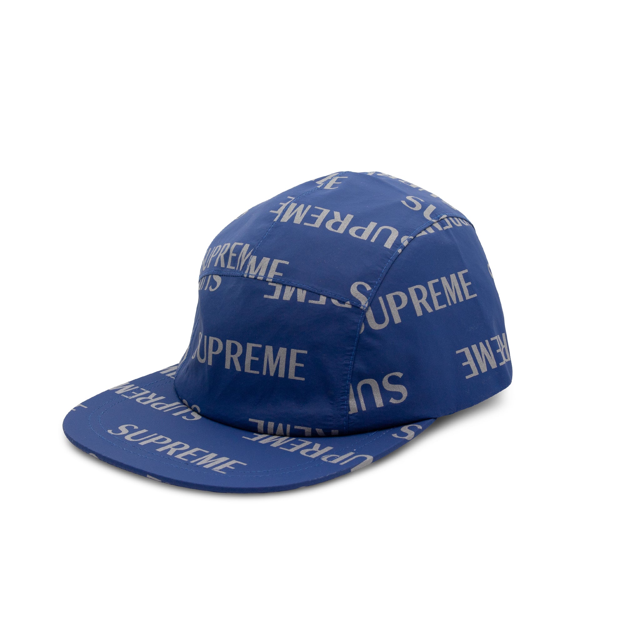 SUPREME 3M REFLECTIVE REPEAT CAMP CAP BLUE