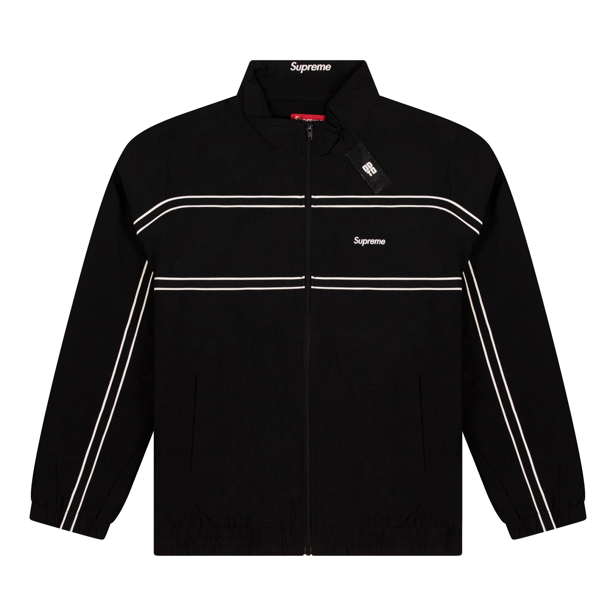 SUPREME PIPING TRACK JACKET BLACK ODTO