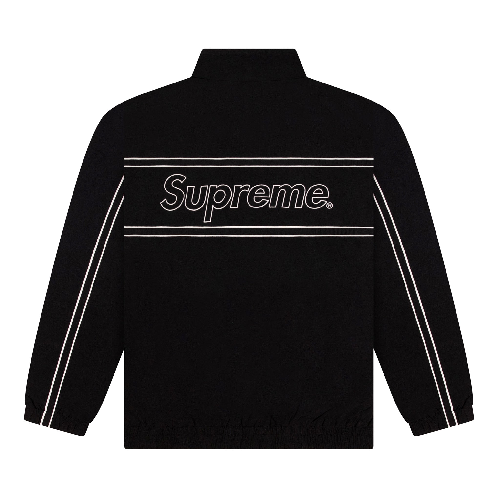 SUPREME PIPING TRACK JACKET BLACK